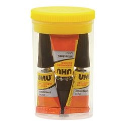 Creativ firma uhu super lim gennemsigtig 1 gram 3 stk