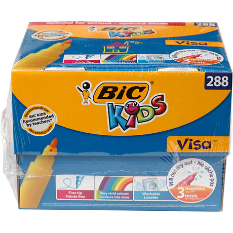 Bic https: www.cchobby.nl -visa-fine-coloured-markers-line-thickness-1-6-mm-various-colours-12x24-piece-1-box