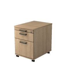 Bach mobil skuffeblok hammerer ac20 sg træstål 428x580x590mm 3 skuffer eg