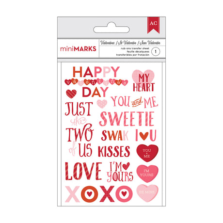 Amerikansk håndværk • valentines rub-ons sætning