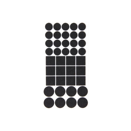 Mack 1069036 - assortiment zelfklevend vilt zwart | 12 stuks