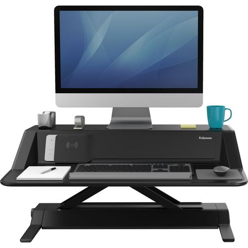 Sid-stå arbejdsstation fellowes lotus dx sort