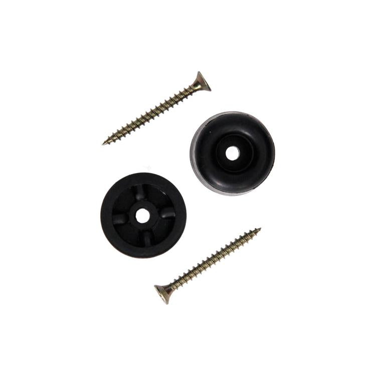 Mack 1069029 - dørstop gummi + skrue sort 30 x 25 mm 2 stk | 6 stk