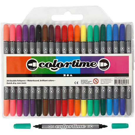 Creativ virksomhed https: www.cchobby.nl colortime-double-tip-line-thickness-2-3-3-6-mm-standard-colours-20-piece-1-box