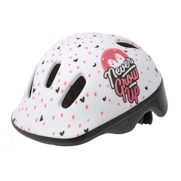 Polisport Kinderhelm Hoggy. Størrelse: XXS (44 48 cm), farve: hvid lyserød Matt