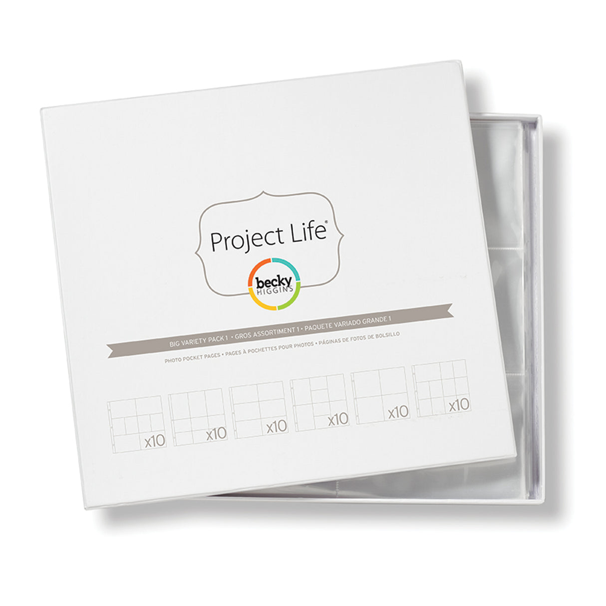 Projektliv • becky higgins fotolommesider sort pakke 30,5x30,5cm