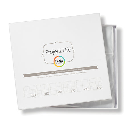 Projektliv • becky higgins fotolommesider sort pakke 30,5x30,5cm