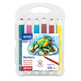 Marker kunst, 12 farver. 4 mm. pp boks