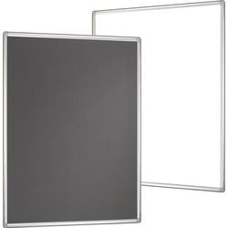 Multiboard franken pro whiteboard, opslagstavle grå hvid