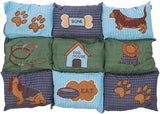 Trixie hundepude patchwork blågrøn