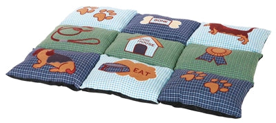 Trixie hundepude patchwork blågrøn