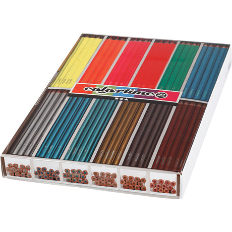 Creativ virksomhed https: www.cchobby.nl colortime-coloured-pencils-l-17-45-cm-fill-3-mm-metallic-colours-neon-colours-144-piece-1-box