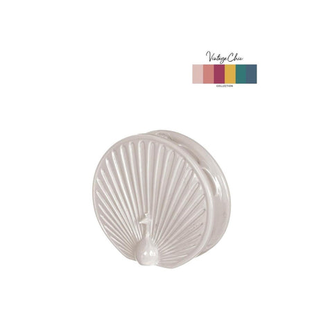 Idéer 4 sæsoner vase påfuglecreme ø6,5 l15xh13,6cm