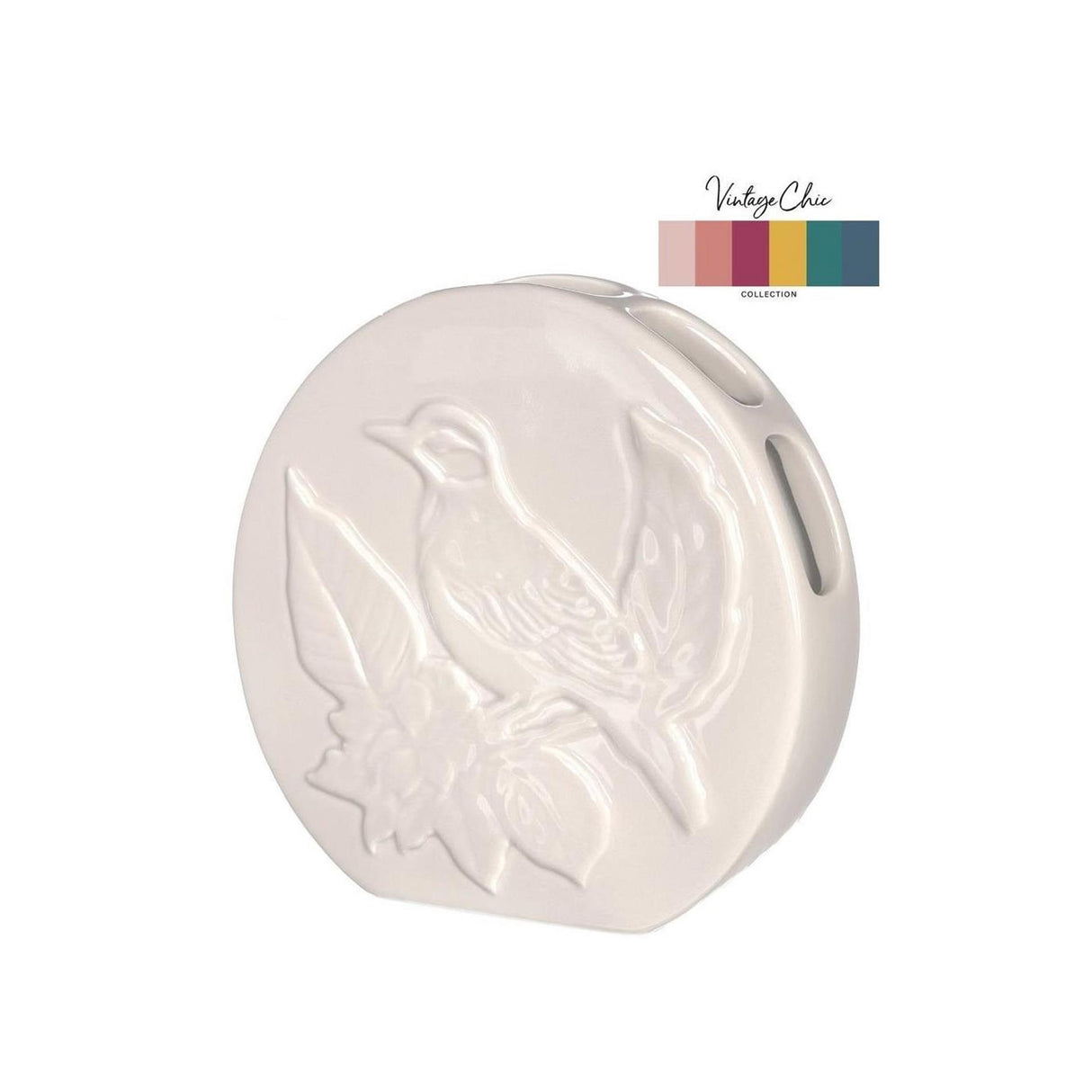 Idéer 4 sæsoner vase fuglecreme ã˜6xh20cm