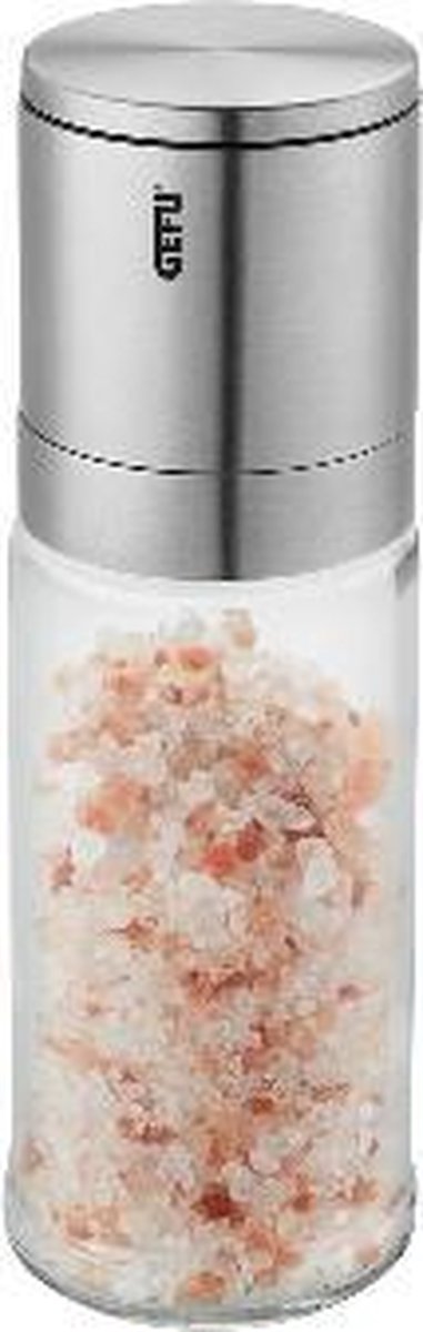 Gefu lamola salt- og peberkværn 16,6 cm – keramisk kværn – rustfrit stål glas