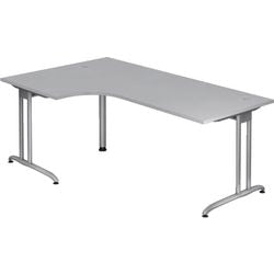 Bach hjørne skrivebord hammerer vbs82 5 melamin 200x120cm grå