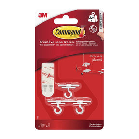 3m 1060679 - kommando loftkroge hvid 3hk+4s pk | 10 stk