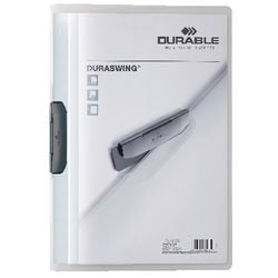 Clip folder duraswing slidstærk plast a4 220x306mm gennemsigtig grafit