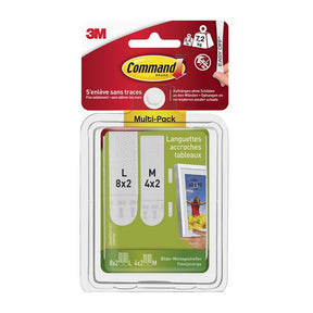 3m 1062765 - kommando fotoramme strimler hvid medium, stor | 7 stk