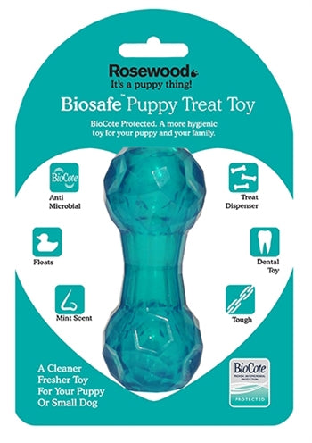 Biosafe hvalp snack dumbell blå