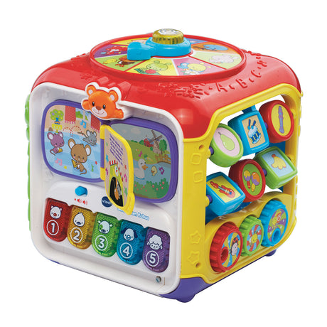 Vtech babyaktivitetsterning - pædagogisk babylegetøj - dyr, tal og farver - gave - fra 9 til 36 måneder - rød