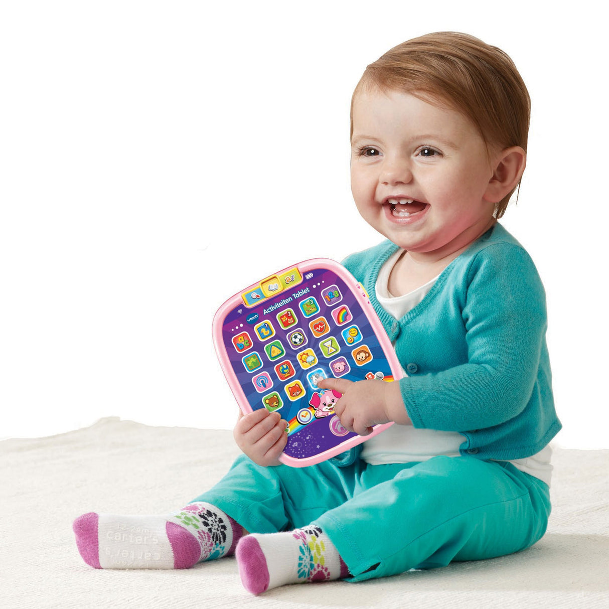 Vtech babyaktivitetstablet - pædagogisk legetøj - legetøjscomputer til børn - former, tal mere - fra 9 til 36 måneder