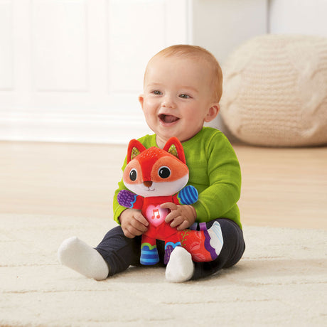 Vtech dyrevenner ræve-kæletøj - interaktivt aktivitetscenter - pædagogisk babylegetøj - gave - 0 år til 3 år