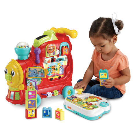 Vtech baby drive lærebogstavlokomotiv - interaktivt pædagogisk legetøj - tal, farver og bogstaver - gave - babylegetøj 1 år til 3 år