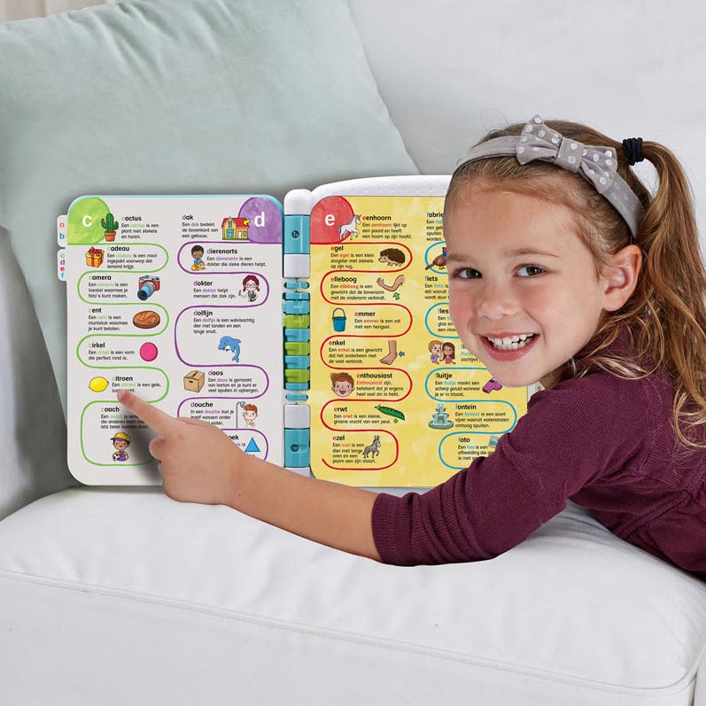 Vtech børnebog min interaktive ordbog hvidblå grøn