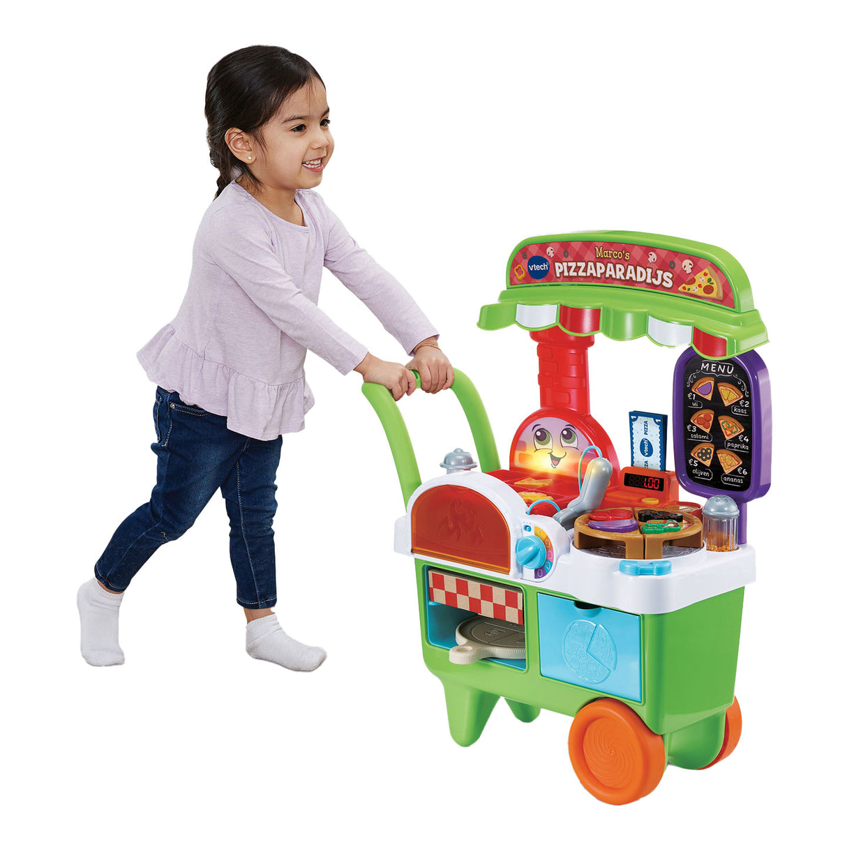 Vtech Marcos pizzaparadis aktivitetscenter - køkkenlegetøj - interaktivt pædagogisk legetøj - gave - børnelegetøj 3 år