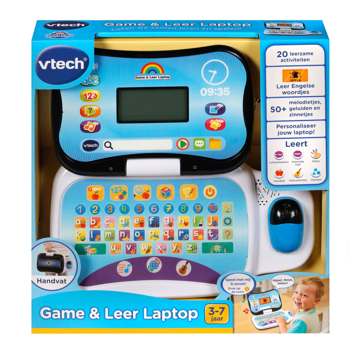 Vtech spillæring bærbar læringscomputer - børns bærbar - pædagogisk interaktivt legetøj - gave - børnelegetøj 3 år