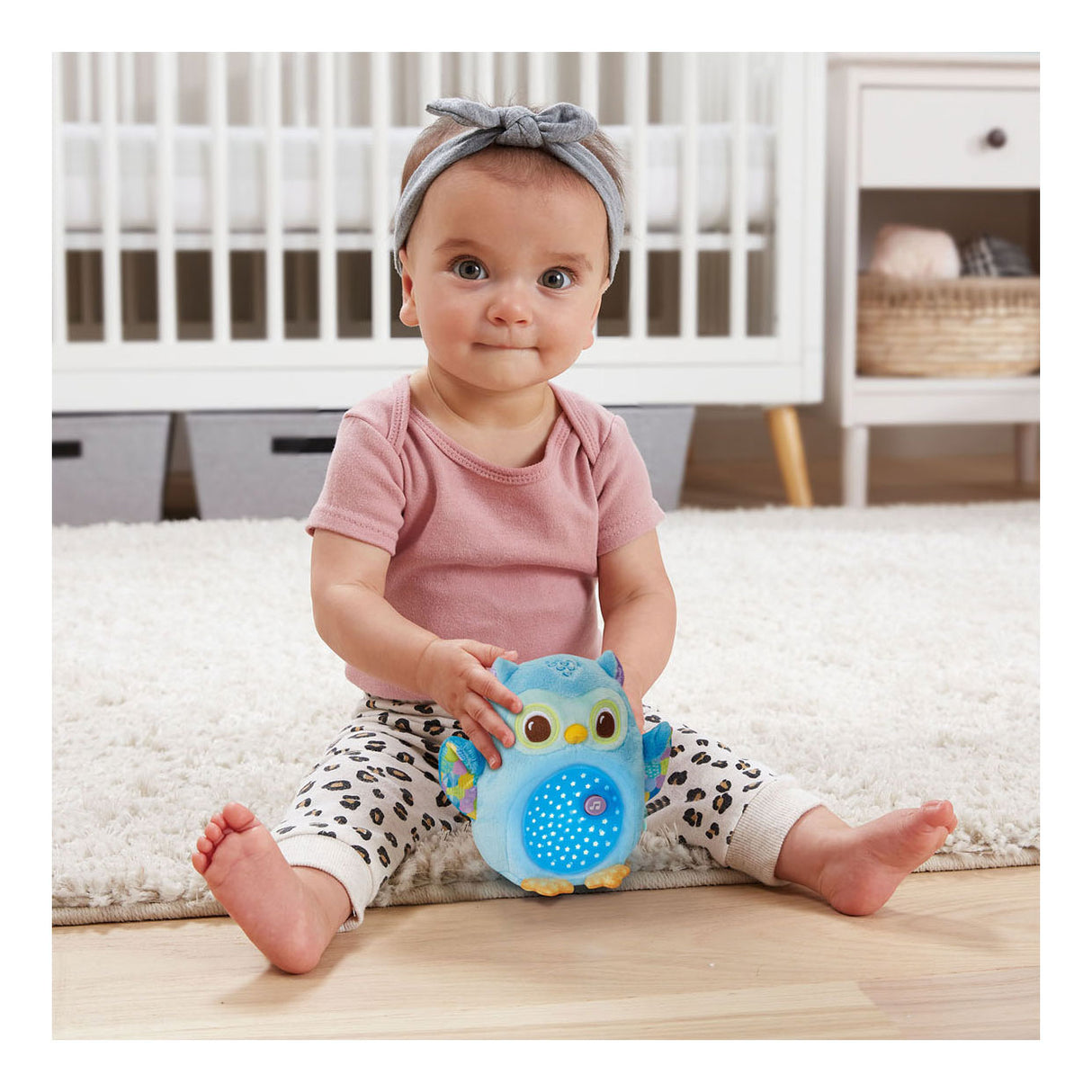 Vtech sengeugle blå - interaktivt kæletøj - musik og naturlyde - fra 0 til 6 år