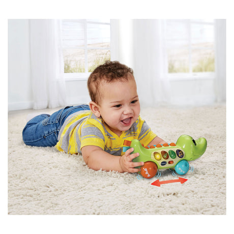 Vtech baby dyrevenner krokodille - pædagogisk babylegetøj - aktivitetsrulle med lys og lydeffekter - gave - fra 6 måneder