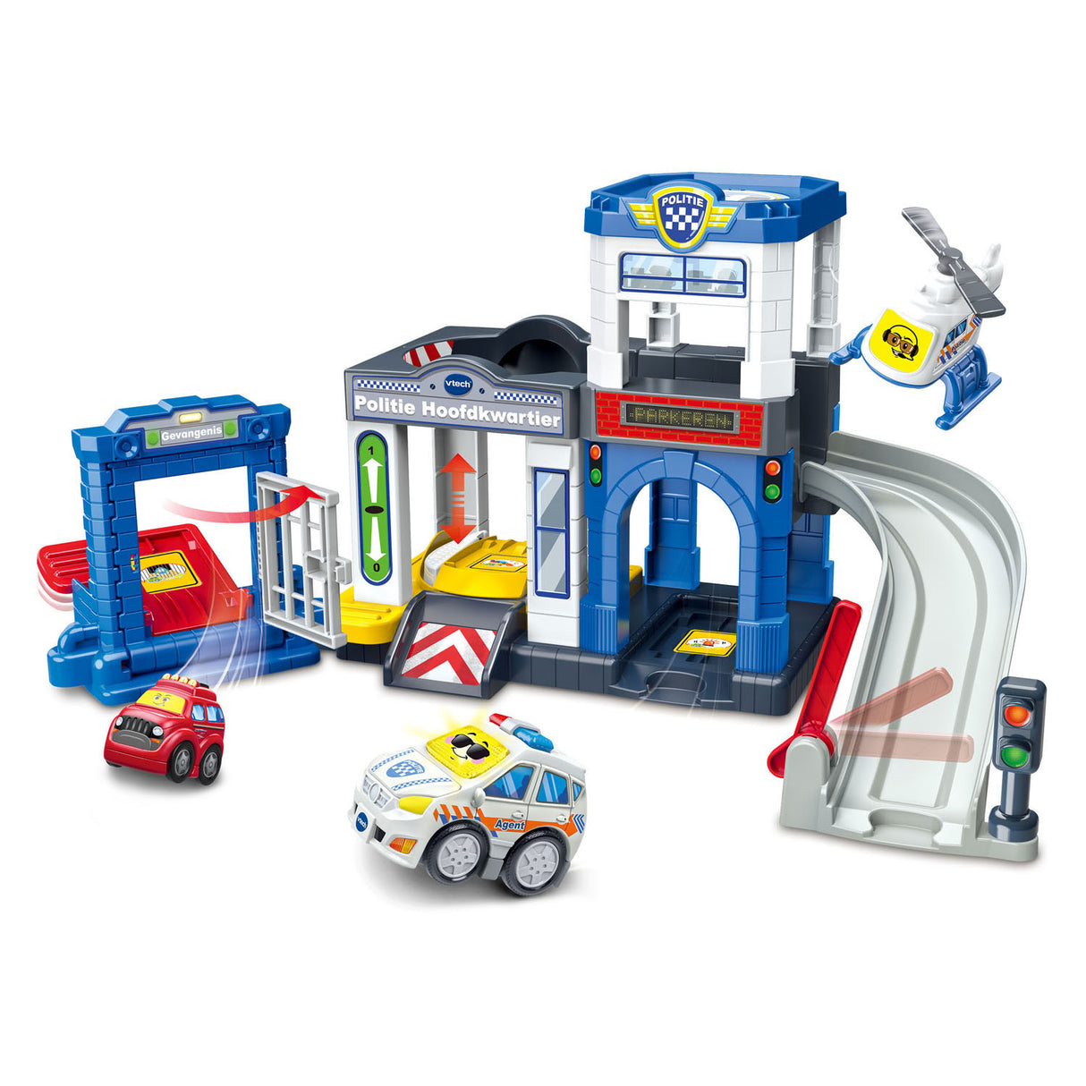 Vtech tude tude politi hovedkvarter - inklusive betjent Alex - pædagogisk legetøj - tid til at fange skurke - 3 magiske sensorer - fra 1 år