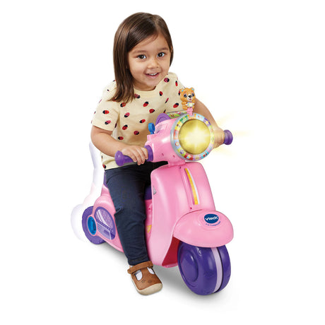 Vtech 2i1 løbescooter pink