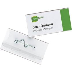 Badge holdbar 8006-19 gennemsigtig plast 60 x 30 mm