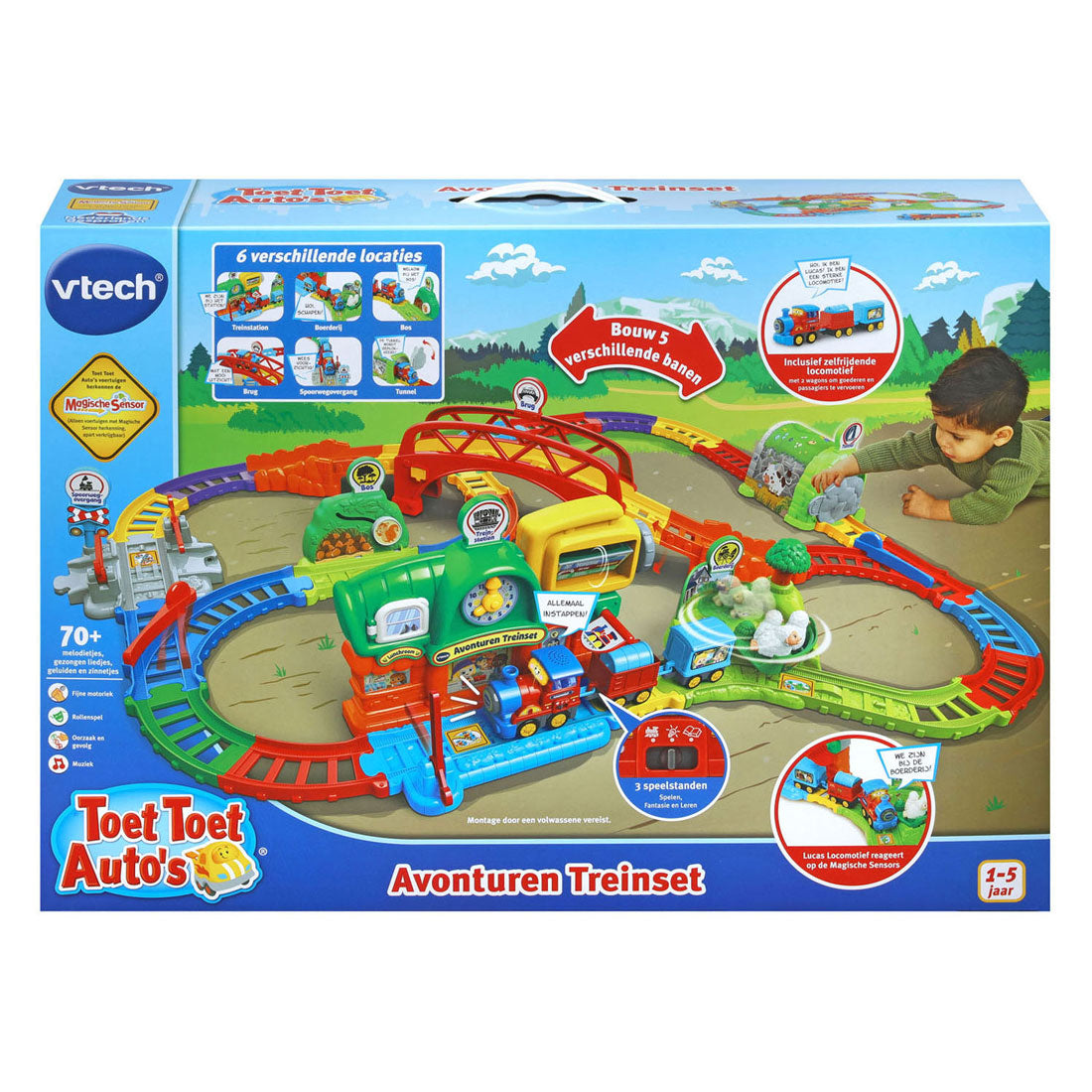 Vtech tude tudevogne - adventure togsæt - inkl. Lucas lokomotiv