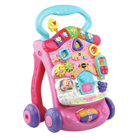 Vtech 2-i-1 aktivitetsrullator pink