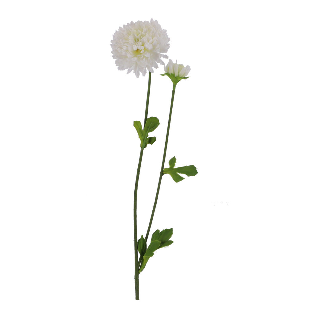 Basic kunstig blomst krysantemum 63 cm hvid