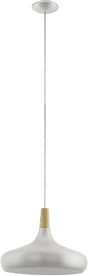 Eglo sabinar hanglamp - e27 - staal|hout - bruin|zilver