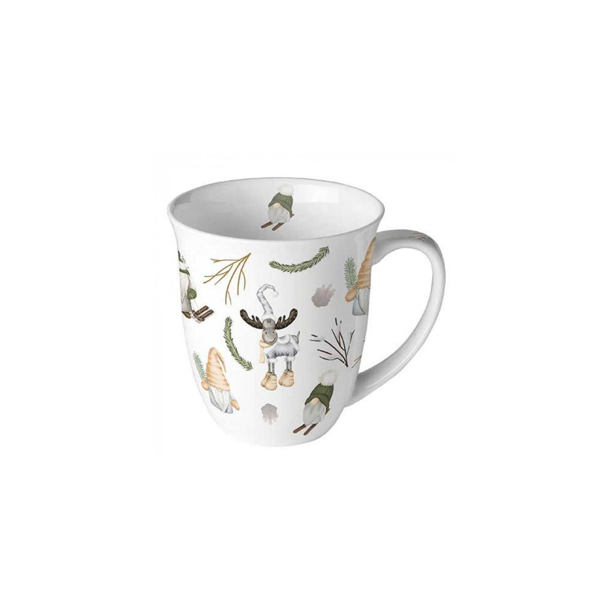 Ambiente krus 400ml skovnisser hvid