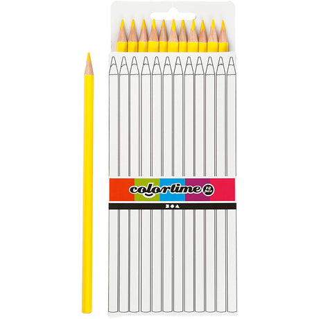 Creativ virksomhed http: www.cchobby.nl colortime-colored-pencils-l-17-cm-refill-3-mm-yellow-12-piece-1-box