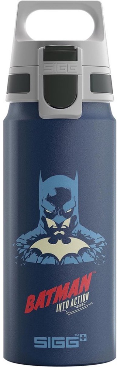 Sigg batman drikkeflaske aluminium 0,6l - børnevenlig og lækagesikker.