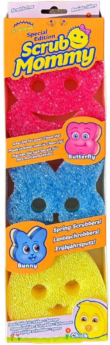 Scrub daddy scrub mommy - forår - limited edition - 3 stk