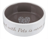 Trixie pets home taupe madskål