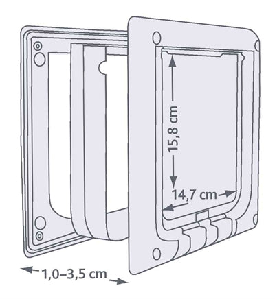 Trixie 4-vejs kattelem elektromagnetisk hvid