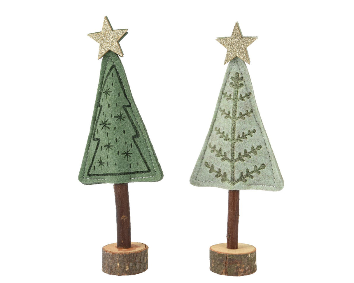 Decoris billede Juletræ filt grøn 20cm