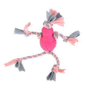 Lille rascals flostouw pop med fleece pink