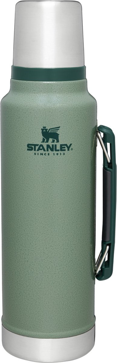 Stanley klassiske legendariske termokande 1,4 l holder sig varm i 40 timer, kold i 35 timer - lækagesikker - Tåler opvaskemaskine - BPA-fri - til kaffe, te og mere - termokande i rustfrit stål - mat sort