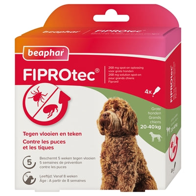 Beaphar fiprotec hund mod tegning og lopper